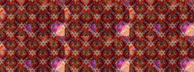 El çizimi. Çiçekli, yapraklı, çiçek desenli eskiz. Raster illüstrasyonu.