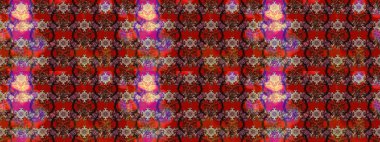 Raster illüstrasyonu. Patlayan çiçekler soyut olarak yerleştirilmiş. Kibar, bahar çiçekleri kırmızı, kahverengi ve pembe renklerde. Raster deseni.