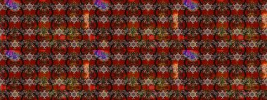 Çiçek arkaplan. Şirin tekstil tarzında kahverengi, kırmızı ve siyah renkte. Çiçek duvar kâğıdı. Raster illüstrasyonu. Renkli çizim deseni.