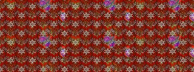 Kırmızı, kahverengi ve bej renkli çiçekler. Tropik çiçek desenleri. Raster illüstrasyonu.