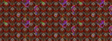 Güzel çiçek deseni. Çiçekler kahverengi, kırmızı ve gri renklerde. Renkli Bahar Teması eskiz kalıbı. Düz Çiçek Elementleri Tasarımı.