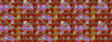 Eskiz klasiği. Renkli Bahar Teması eskiz kalıbı. Düz Çiçek Elementleri Tasarımı. Raster Şirin kumaş deseni.