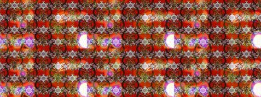 Kahverengi, kırmızı ve nötr renklerde çiçekler. Renkli Bahar Teması eskiz kalıbı. Raster illüstrasyonundaki çiçek desenli çizim. Düz Çiçek Elementleri Tasarımı.