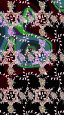 Küçük siyah, nötr ve kahverengi çiçeklerle oldukça eski bir besin torbası deseni. Tekstil, kumaş, kapaklar, duvar kağıtları, baskı, paket, koleksiyon defteri, örgü, dekupaj için çiçek arkaplanı..