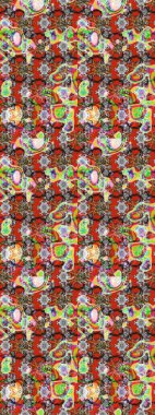 Düz Çiçek Elementleri Tasarımı. Renkli Yaz Temalı eskiz kalıbı. Güzel kumaş deseni. Güzel eskiz şekli. Yazdır. Raster çiçekli arka plan.