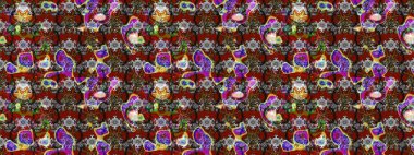 Tebrik kartı geçmişi, boyama kitabı, arkaplan ve tekstil için kullanılabilir. Sınır Kızılderili çiçekli paisley patten. Taslak süsleme izi. Raster Henna tarzı. Etnik Mandala havlusu.