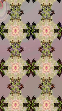 Tekstil, kumaş, kapaklar, duvar kağıtları, baskı, naylon, yapıştırma, örgü, dekupaj için çiçeksiz arkaplan. Küçük bej ve gri çiçeklerle oldukça kaliteli beslenme çantası deseni.