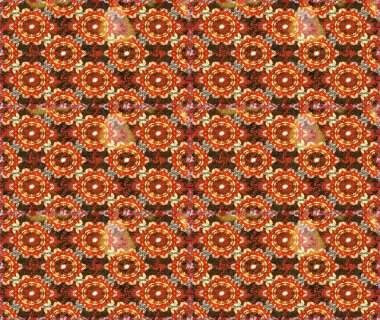 Barok tarzında duvar kağıdı tasarımı için kusursuz damaske deseni arkaplanı. Süslü raster dekorasyonu. Altın elementlerle kahverengi renklerde altın desen.