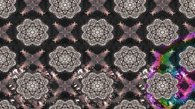 Gri renkli şirin çiçek deseni. Renkli Bahar Teması eskiz kalıbı. Düz Çiçek Elementleri Tasarımı. Raster Modaya uygun kumaş deseni.