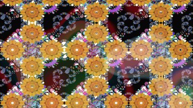 Çizim çiçek deseni duvar kağıdı, web sitesi arka planı, ambalaj kağıdı, davetiye, broşür, afiş veya web sitesi için kullanılabilir. Karalama elementleri. El çizimi Raster illüstrasyonu.