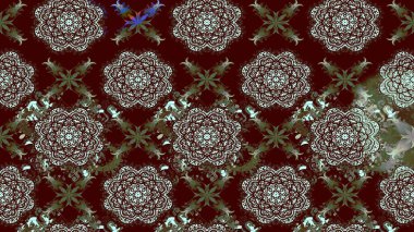 Vadinin çiçekleri kahverengi renklerde. Çiçeksel çizim kalıbının çizimi.