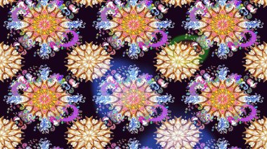 Raster. Siyah renkte güzel çiçekler, suluboya desenli eskiz deseni, duvar kağıdı, kart veya kumaş için fayanslı..