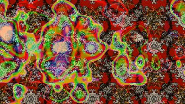 Eski usul. Raster illüstrasyonu. Eskiz geçmişi. Kumaş, tekstil, duvar kağıdı baskısı için. Tomurcukları papatya çiçekleri olan sevimli bir çiçek deseni. Miles Fleur, dandik süs.