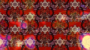 Suluboya resim taklit Raster çizimi. Klasik çiçekler. El çizimi, soyut ve süslü elementler. Yaz çiçekleri teması. Kahverengi, kırmızı ve pembe renkler.