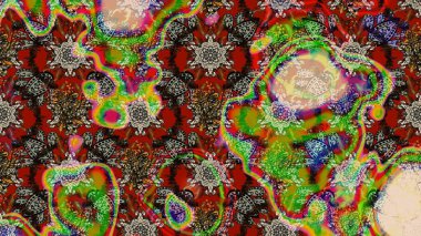 Raster güzel kumaş deseni çiziyor. Renkli Bahar Teması eskiz kalıbı. Düz Çiçek Elementleri Tasarımı. Çiçek deseni.