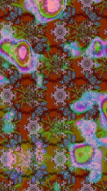 Raster deseni. Küçük çiçekte güzel bir çiçek deseni var. Çiçekli çiçek deseni, suluboya..