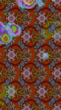 Kahverengi renkli çiçek desenli eskiz, el yapımı papatyalar, papatyalar. Tekrar eden çiçek arkaplanı, zarif kahverengi çiçek duvar kağıdı..