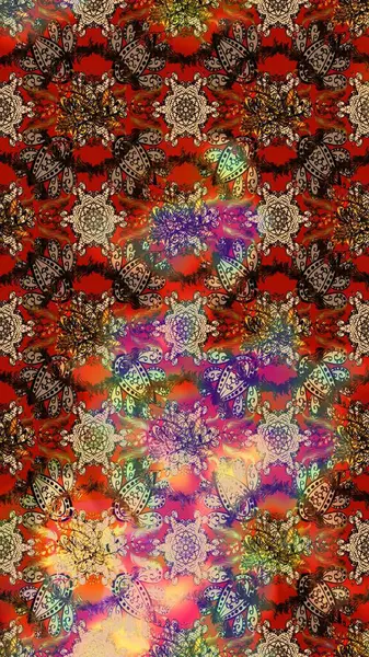 Düz Çiçek Elementleri Tasarımı. Raster güzel kumaş deseni çiziyor. Çiçek deseni. Renkli Bahar Teması çizim şablonu.