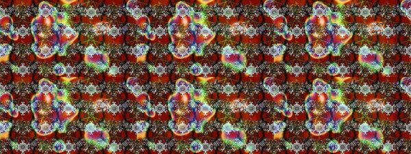 Tekstil için suluboya eskiz deseni. Şirin çiçekli, desenli, kahverengi, gri ve kırmızı renkli bir eskiz deseni. El çizimi çiçek çizimi deseni (fayans)).