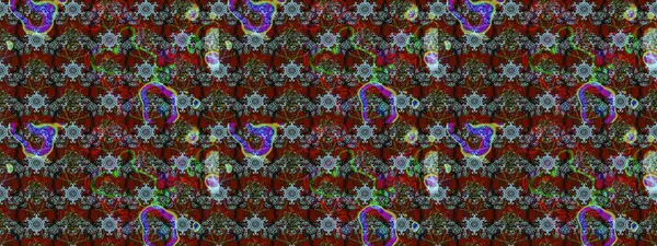 Kahverengi, kırmızı ve gri renklerde. Çiçek. Taslak dekoratif arka plan, çiçek mandala. Raster illüstrasyonu.