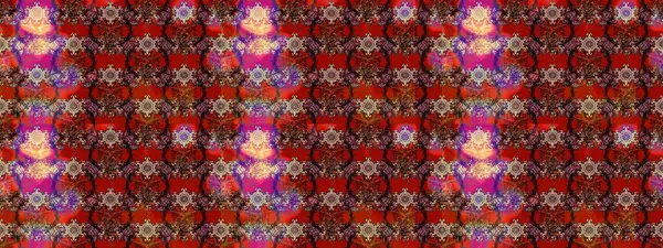 Raster illüstrasyonu. Patlayan çiçekler soyut olarak yerleştirilmiş. Kibar, bahar çiçekleri kırmızı, kahverengi ve pembe renklerde. Raster deseni.