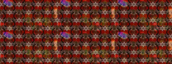Çiçek arkaplan. Şirin tekstil tarzında kahverengi, kırmızı ve siyah renkte. Çiçek duvar kâğıdı. Raster illüstrasyonu. Renkli çizim deseni.