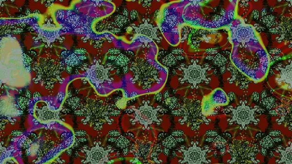 Renkli Bahar Teması eskiz kalıbı. Raster illüstrasyonu. Güzel kumaş deseni. Zentangle soyut çiçekleri. Karalama çiçeği. Düz Çiçek Elementleri Tasarımı.