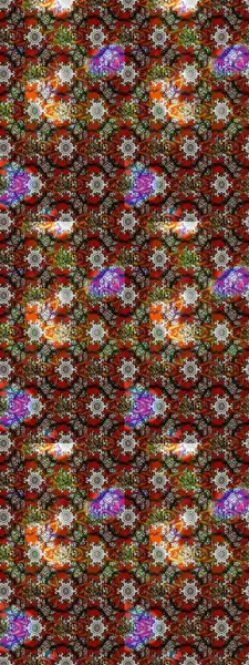 Raster illüstrasyonu. Kahverengi, gri ve kırmızı renkte çiçekler. Küçük çiçekte sevimli çiçek deseni var..