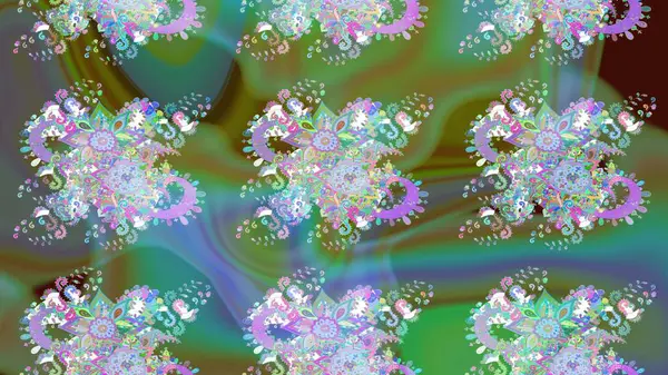 Hint çiçek liyada madalyon deseni. Etnik Mandala süsü. Tekstil, tebrik kartı, boyama kitabı, telefon kılıfı baskı için kullanılabilir. Raster Kına dövme tarzı.