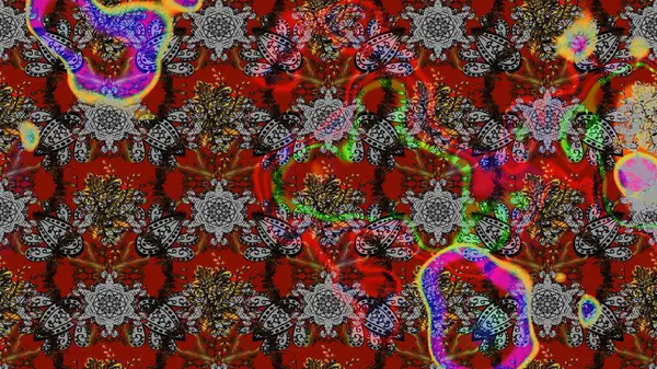 Renkli Bahar Teması eskiz kalıbı. Düz Çiçek Elementleri Tasarımı. Raster illüstrasyonu. Gri, kırmızı ve kahverengi renkte zarif çiçekli suluboya.