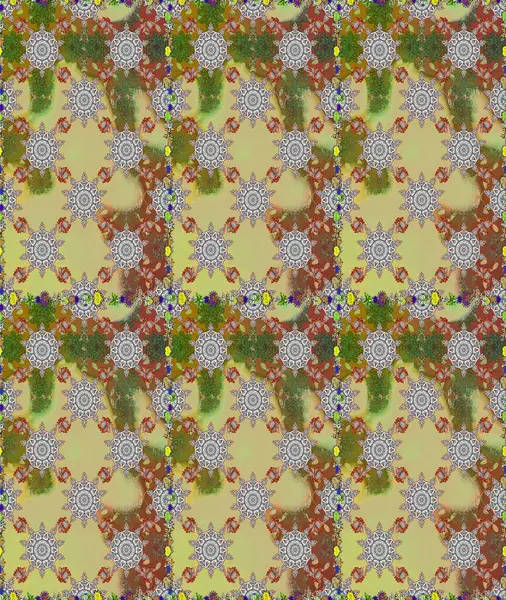 Doodle unsurları. Sorunsuz çiçek deseni kaydırma kağıt, davet, el ilanı, afiş veya Web sitesi Web sitesi arka plan duvar kağıdı için kullanılabilir. Elle çizilmiş Raster illüstrasyon.