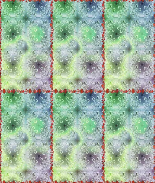 Raster çiçekleri klasik tarzda çizilmiş. Raster illüstrasyonu. Tarafsız ve gri renklerde bahar çiçekleri. Çiçekli, pürüzsüz desen.