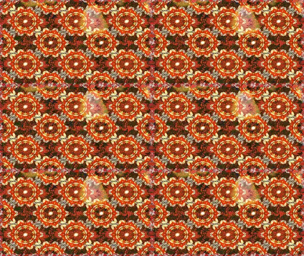 Barok tarzında duvar kağıdı tasarımı için kusursuz damaske deseni arkaplanı. Süslü raster dekorasyonu. Altın elementlerle kahverengi renklerde altın desen.