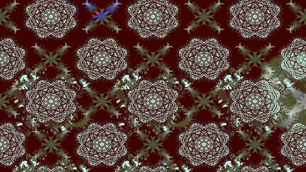 Vadinin çiçekleri kahverengi renklerde. Çiçeksel çizim kalıbının çizimi.