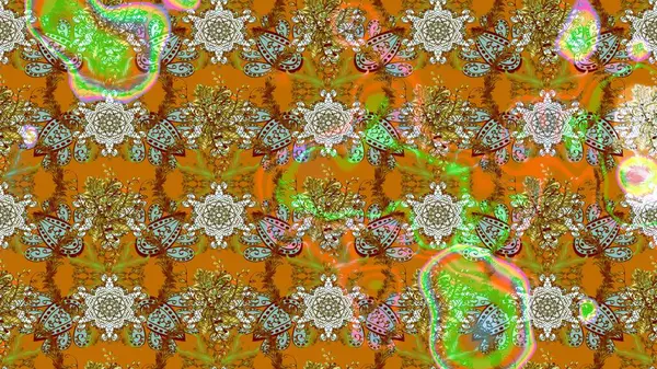 Kahverengi, turuncu ve nötr renkte çiçekler. Renkli bahar temalı eskiz desenleri. Düz Çiçek Elementleri Tasarım Raster illüstrasyonu. Çiçekli çiçek deseni, suluboya..