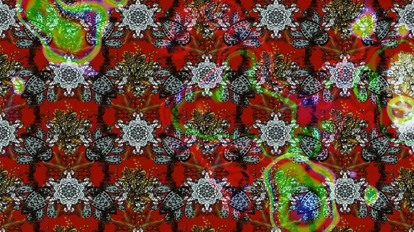 Hediye ambalaj kağıdı, tebrik kartları, posterler ve pankart tasarımı. Raster düz çiçek çizim deseni. Çiçekler kırmızı, kahverengi ve gri renklerde.