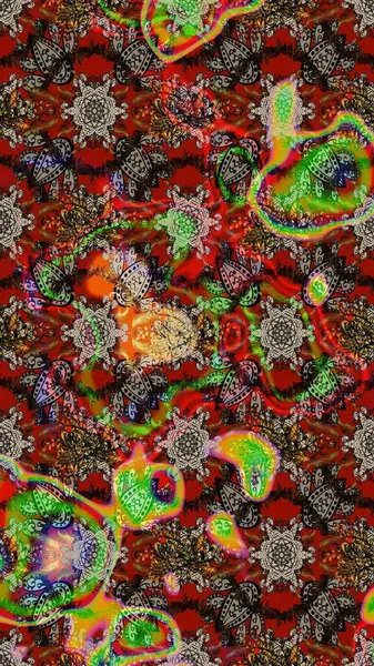 Çiçekli karalama şeklinde Raster çiçek deseni. Yumuşak, bahar çiçekli arka plan. Çiçekler kahverengi, kırmızı ve gri renklerde.