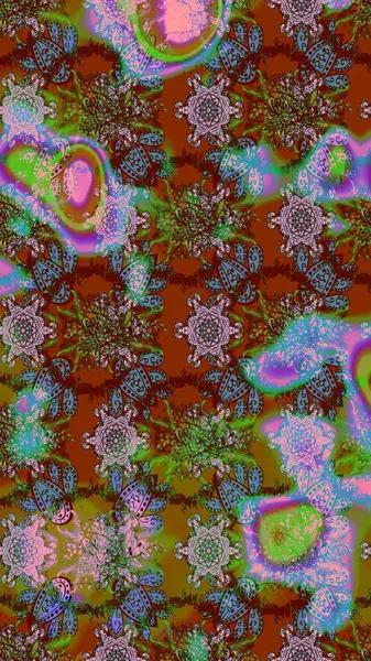 Raster deseni. Küçük çiçekte güzel bir çiçek deseni var. Çiçekli çiçek deseni, suluboya..