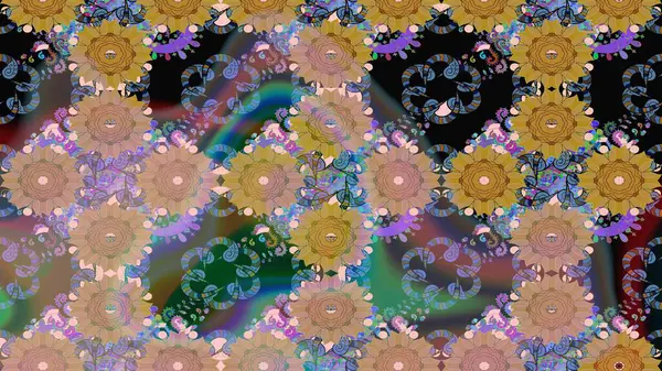 Raster deseni. Sanat, inspineutral stil çiçekler ve arka plan bırakır. Tarafsız el çizimi desen. Karalama çiçekleri çizim deseni.