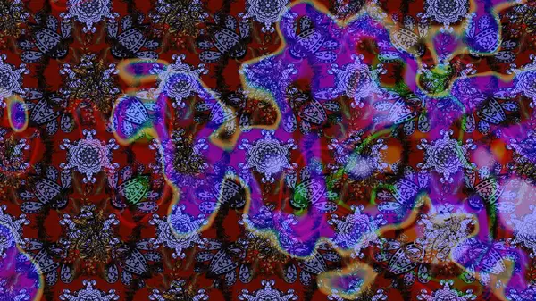 Raster illüstrasyonundaki çiçek desenli çizim. Düz Çiçek Elementleri Tasarımı. Süslü kumaş deseni. Renkli Bahar Teması çizim şablonu.