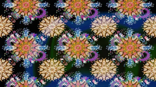 Raster illüstrasyonu. Küçük çiçekteki sevimli çiçek deseni. Mavi renkte çiçekler.