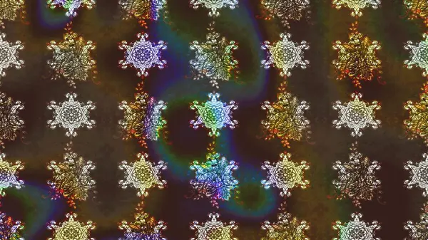 Kahverengi kıvırcık çiçekler kahverengi renklerde şekillenir. Raster illüstrasyonu. Klasik çiçek tasarım elementleri.