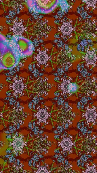 Kahverengi renkli çiçek desenli eskiz, el yapımı papatyalar, papatyalar. Tekrar eden çiçek arkaplanı, zarif kahverengi çiçek duvar kağıdı..