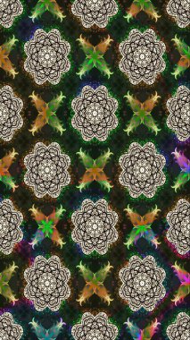 Raster illüstrasyonu. El çizimi. Çiçekler, dallar, bitkiler ve çiçekler. Güzel kumaş deseni.