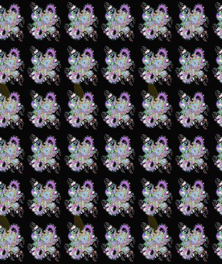 Güzel kumaş deseni. Hoş bir çiçek geçmişi var. Küçük bir çiçekte eskiz deseni. Raster illüstrasyonu.