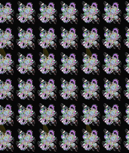 Güzel kumaş deseni. Hoş bir çiçek geçmişi var. Küçük bir çiçekte eskiz deseni. Raster illüstrasyonu.