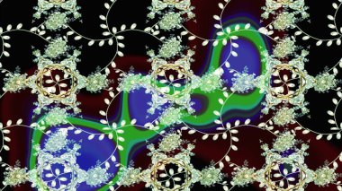 Raster illüstrasyonu. Küçük çiçekteki sevimli çiçek deseni. Çizim.