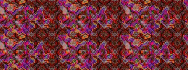 Hediye ambalaj kağıdı, tebrik kartları, posterler ve pankart tasarımı. Kahverengi, kırmızı ve mor renkte çiçekler. Raster düz çiçek çizim deseni.