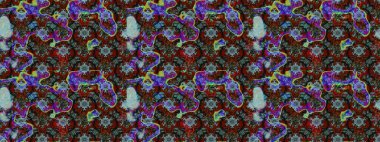 Renkli Bahar Teması eskiz kalıbı. Düz Çiçek Elementleri Tasarımı. Kahverengi, mavi ve gri renkte çiçekler. Sevimli çiçek raster deseni.