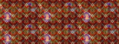 Kahverengi, kırmızı ve bej renkli çiçekler. Renkli Bahar Teması eskiz kalıbı. Çiçek desenli eskiz. Düz Çiçek Elementleri Tasarım Raster illüstrasyonu.